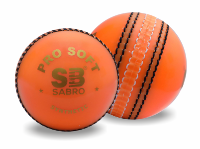 prosoft synthetic orange cricket ball