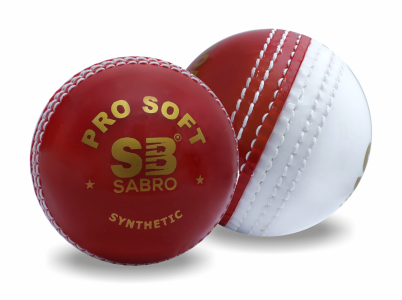 prosoft synthetic red white cricket ball