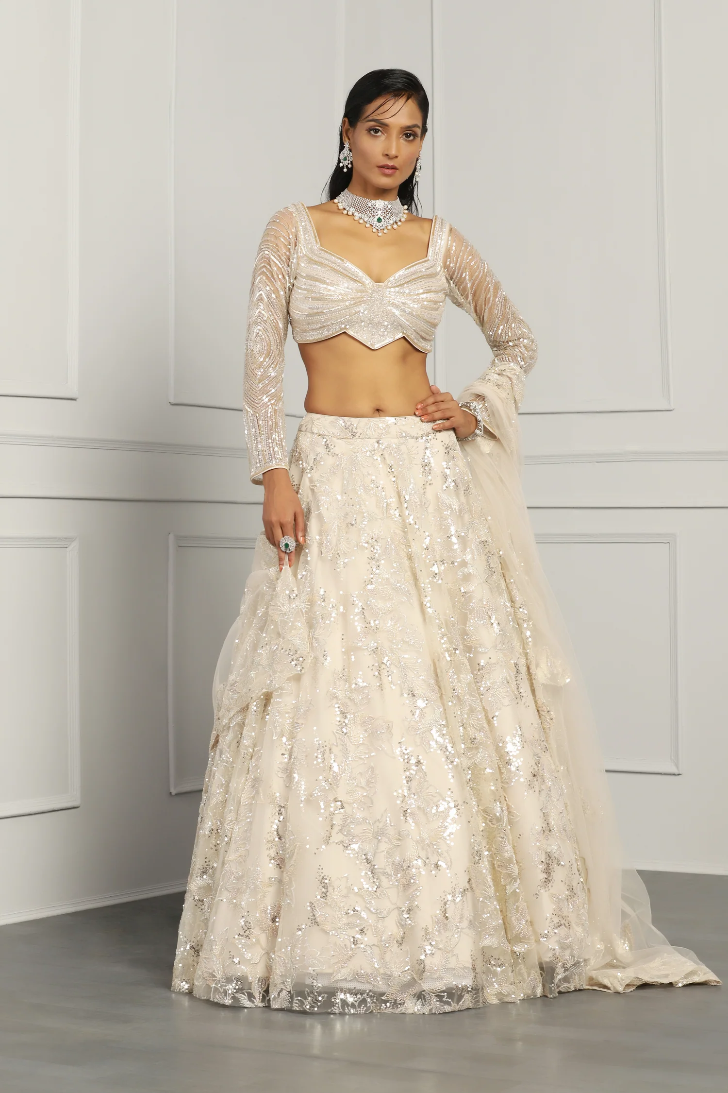 Radiance Sequin & Bead Work Lehenga